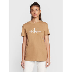 Calvin Klein dámské hnědé tričko - XXS (GV7)